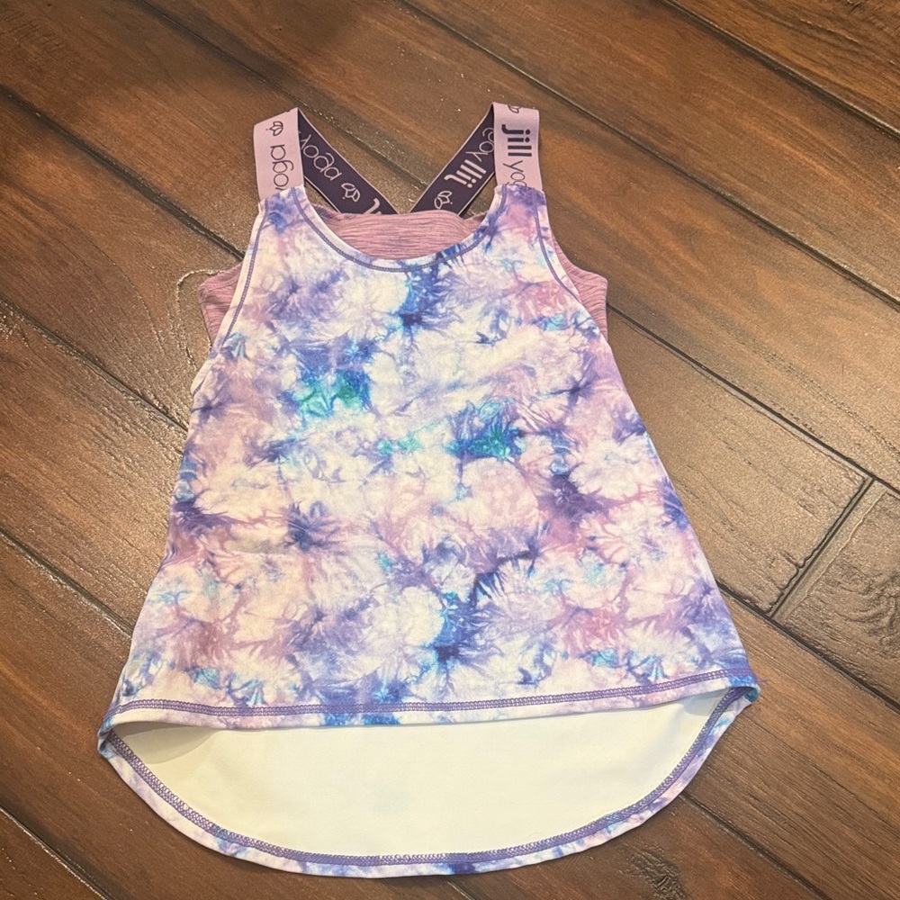Jill Yoga 2-in-1 tank top size girls medium